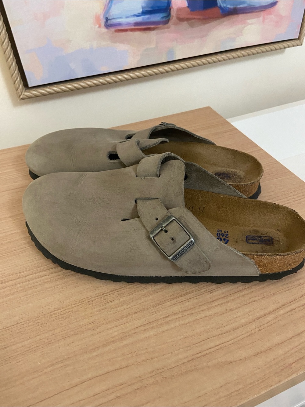 Birkenstock Women’s 9/Men’s 7(Unisex) Boston Clog - Taupe - Picture 3 of 8